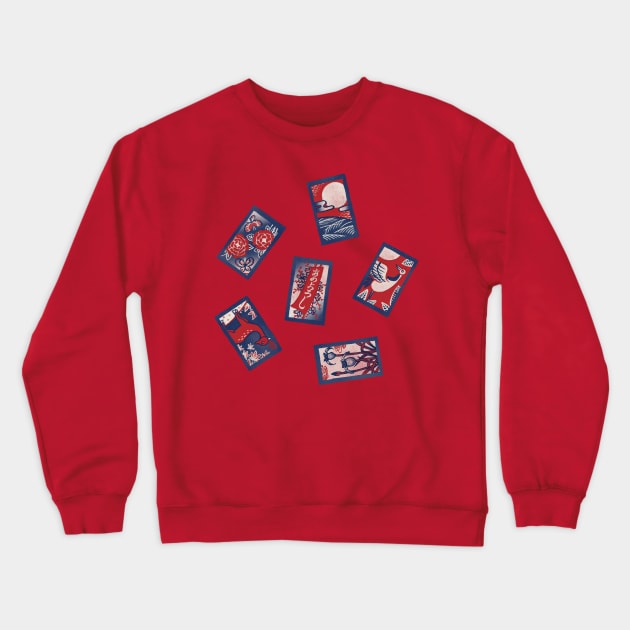 Hanafuda (花札)⁠ Crewneck Sweatshirt by akaneyabushita